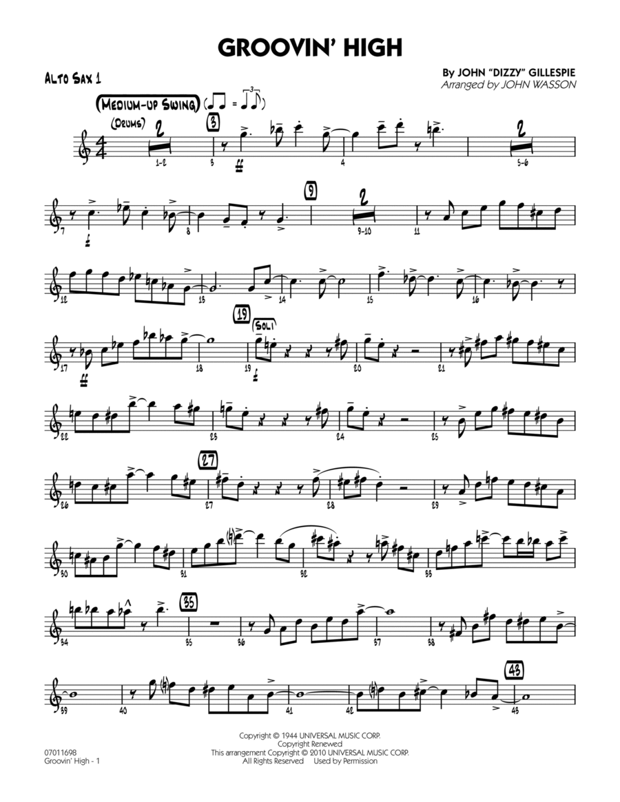 Dizzy gillespie saxophone sale