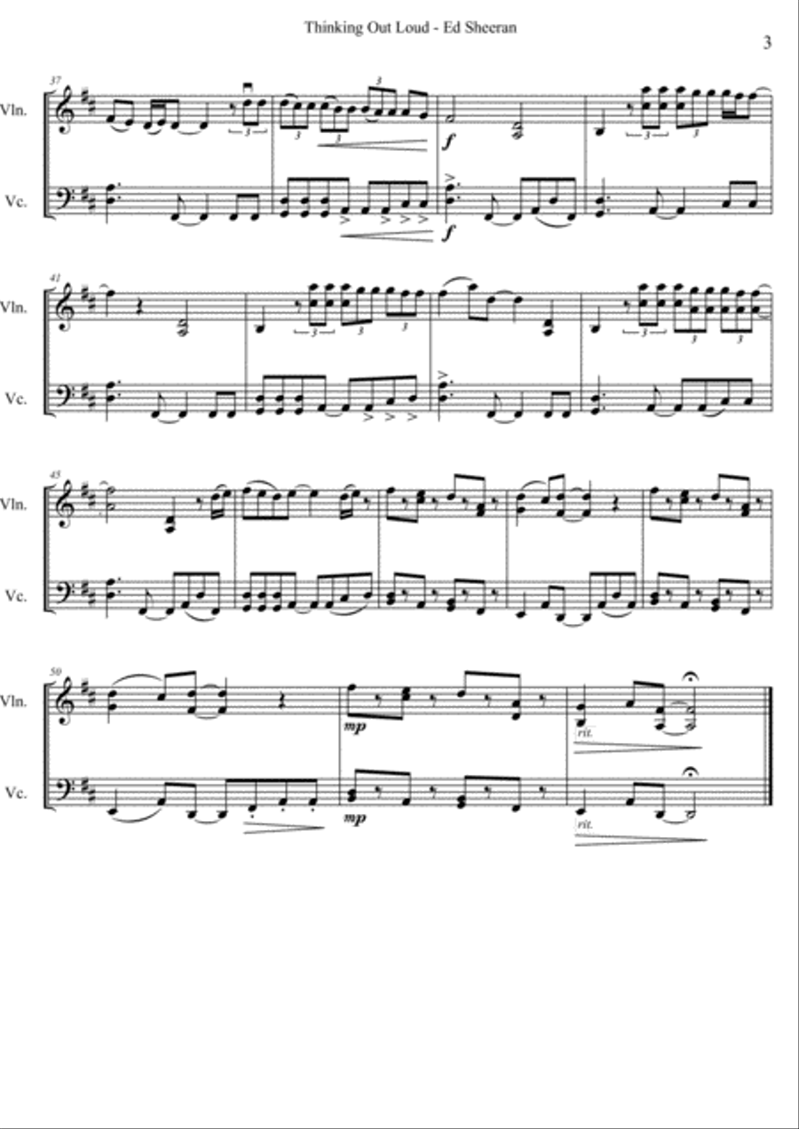 Thinking Out Loud Thinking Out Loud Set of Parts scores gallery preview page 3