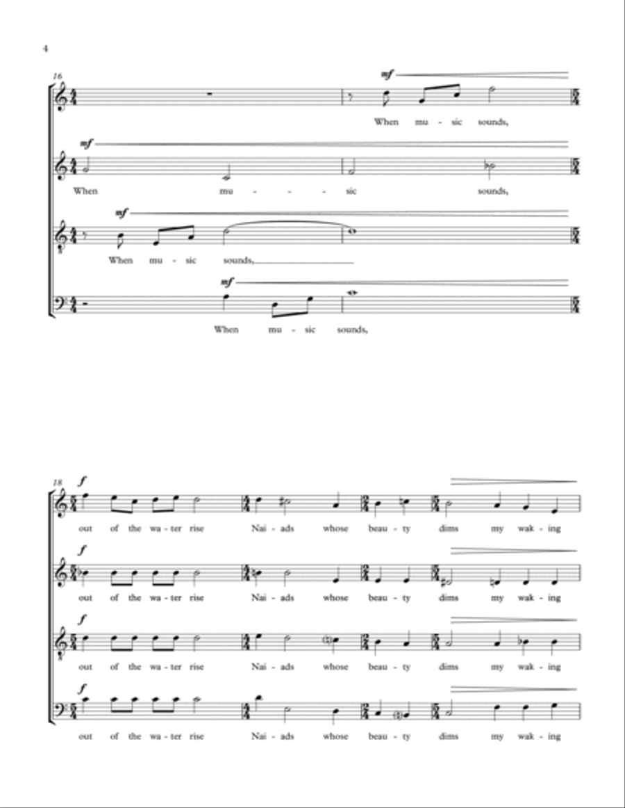 When Music Sounds When Music Sounds 4-Part scores gallery preview page 6