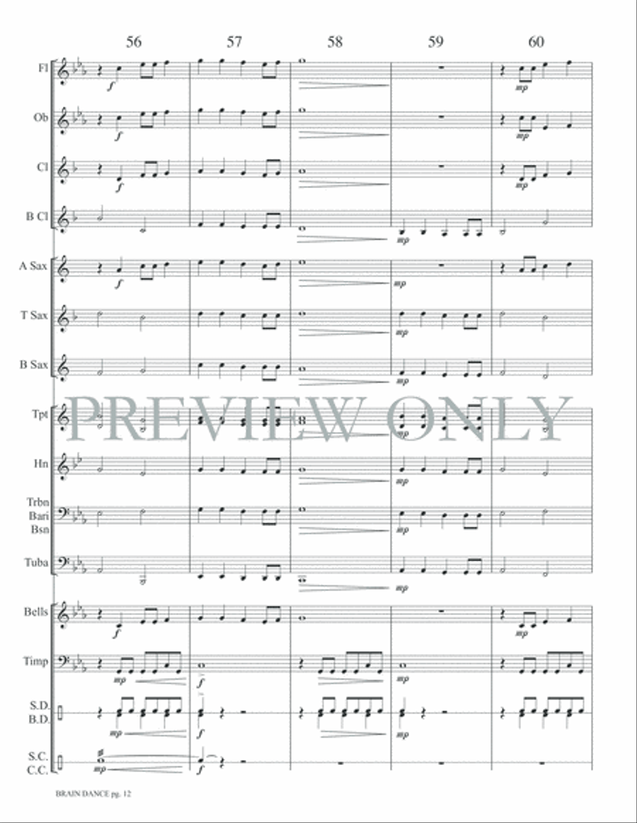 Brain Dance Brain Dance Concert Band scores gallery preview page 15