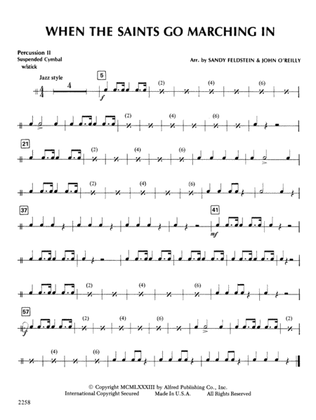When the Saints Go Marching In: 2nd Percussion