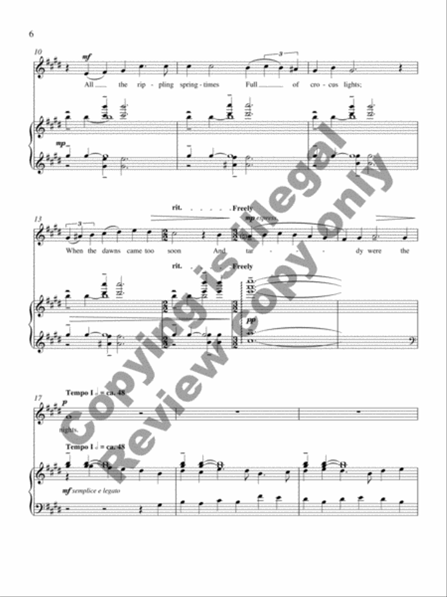 Collected Songs for Soprano and Piano Soprano Voice scores gallery preview page 5