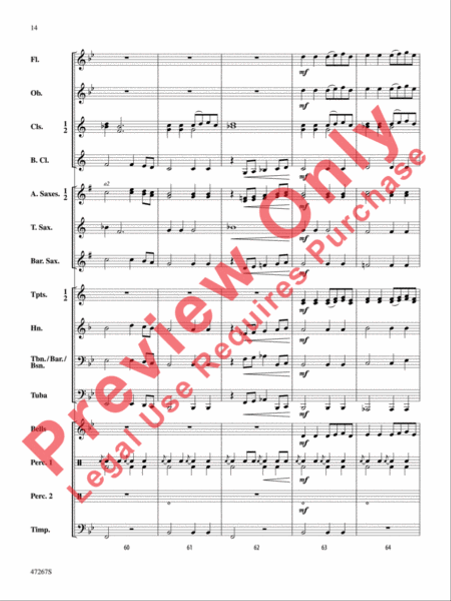 Of Pride and Power Concert Band scores gallery preview page 15
