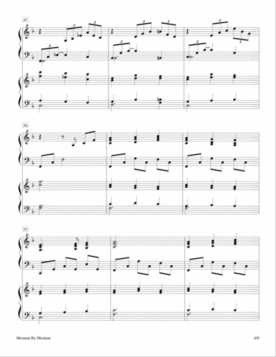 Moment By Moment (Keyboard Duet - 2 Pianos, 4 Hands) 2 Pianos, 4-Hands scores gallery preview page 6