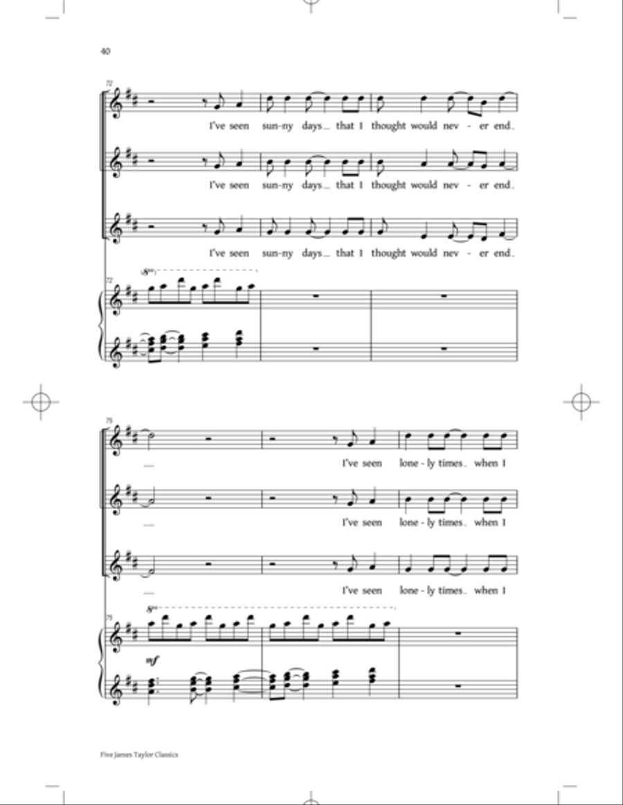 You've Got A Friend: Five James Taylor Classics SSA scores gallery preview page 38