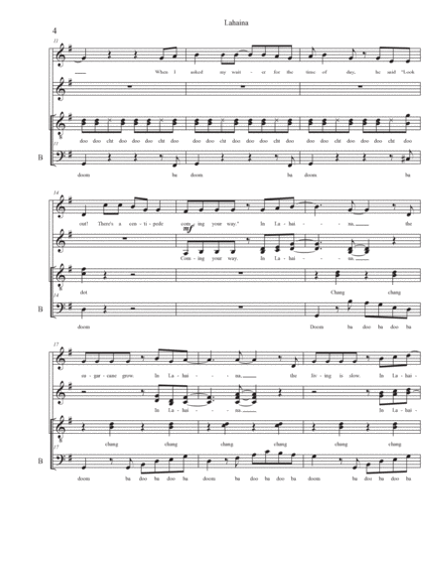 Lahaina Lahaina 4-Part scores gallery preview page 4