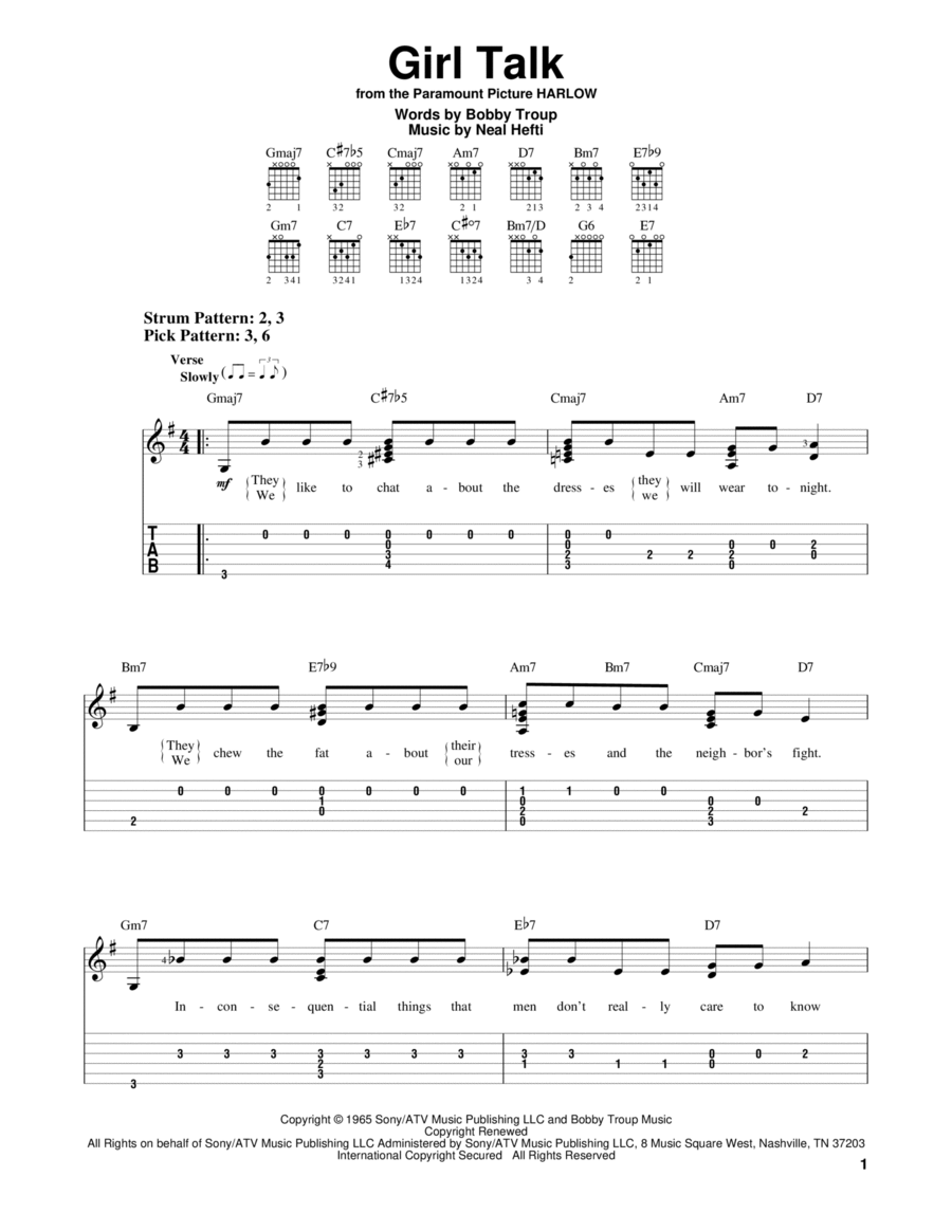 Girl Talk Electric Guitar scores gallery preview page 1