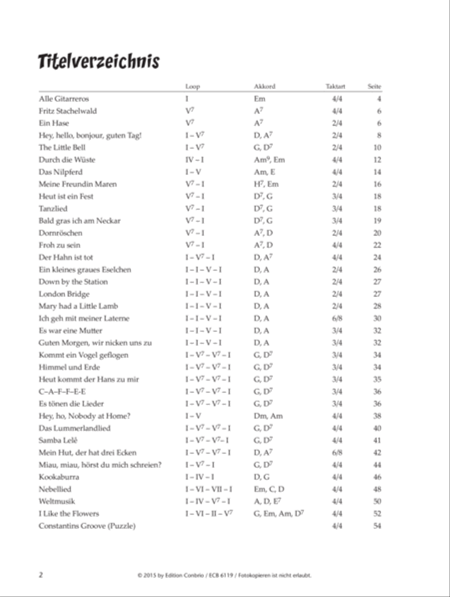 Lustige Loops & Lieder Classical Guitar scores gallery preview page 2