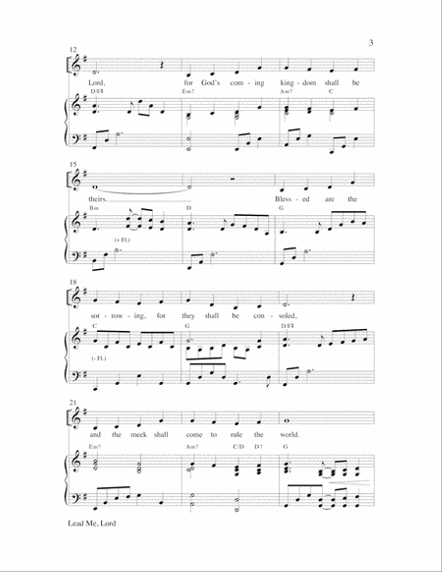 Lead Me, Lord Choir scores gallery preview page 3