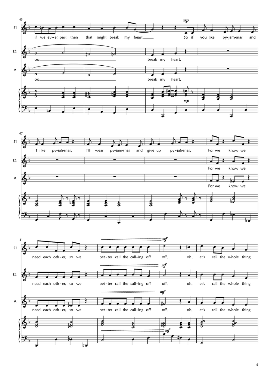 Let's Call The Whole Thing Off SSA scores gallery preview page 4