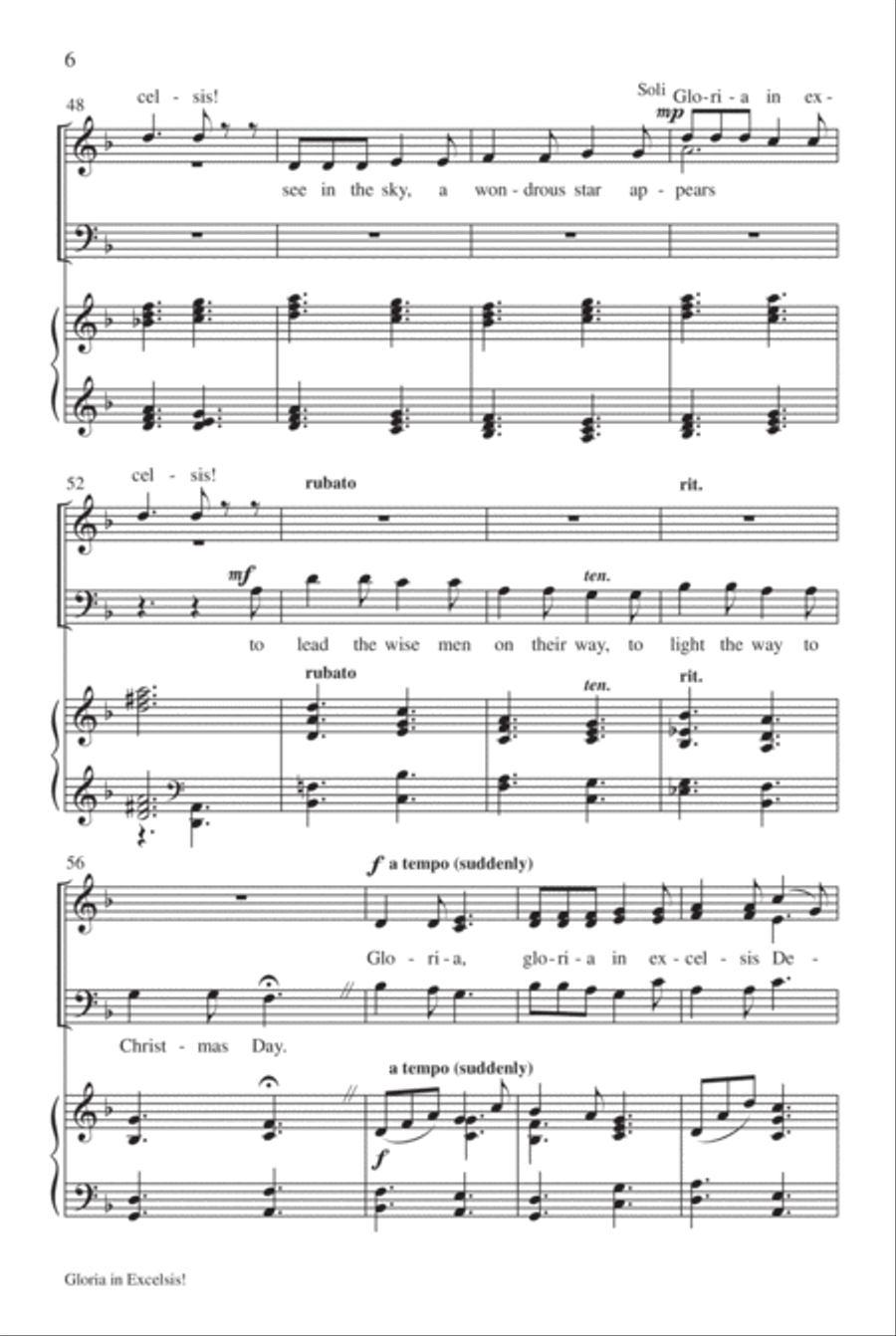 Gloria in Excelsis! 4-Part scores gallery preview page 7