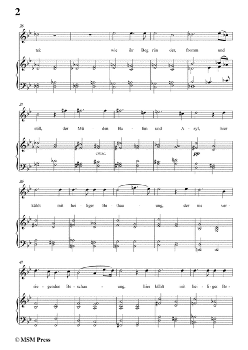 Schubert-Die Einsamkeit,in B flat Major,for Voice&Piano image number null