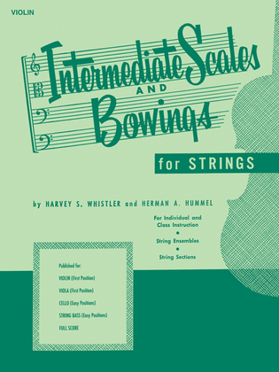 Book cover for Intermediate Scales And Bowings - Violin First Position