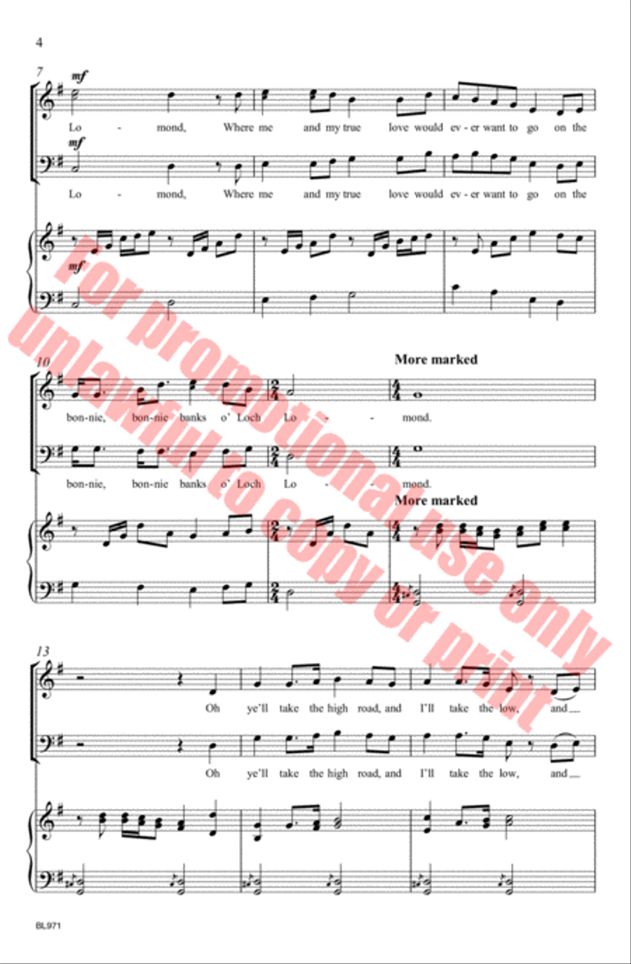 Loch Lomond Loch Lomond 3-Part scores gallery preview page 5