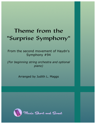 Theme from the "Surprise Symphony" for Beginning String Orchestra and optional piano