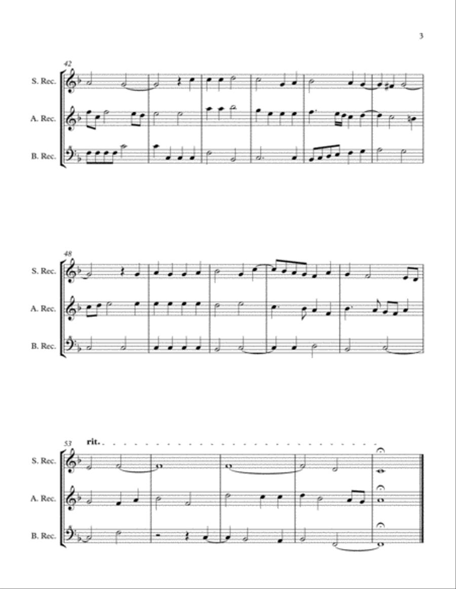 Dur' È 'l Partito (Recorder Trio) Brass Ensemble scores gallery preview page 3