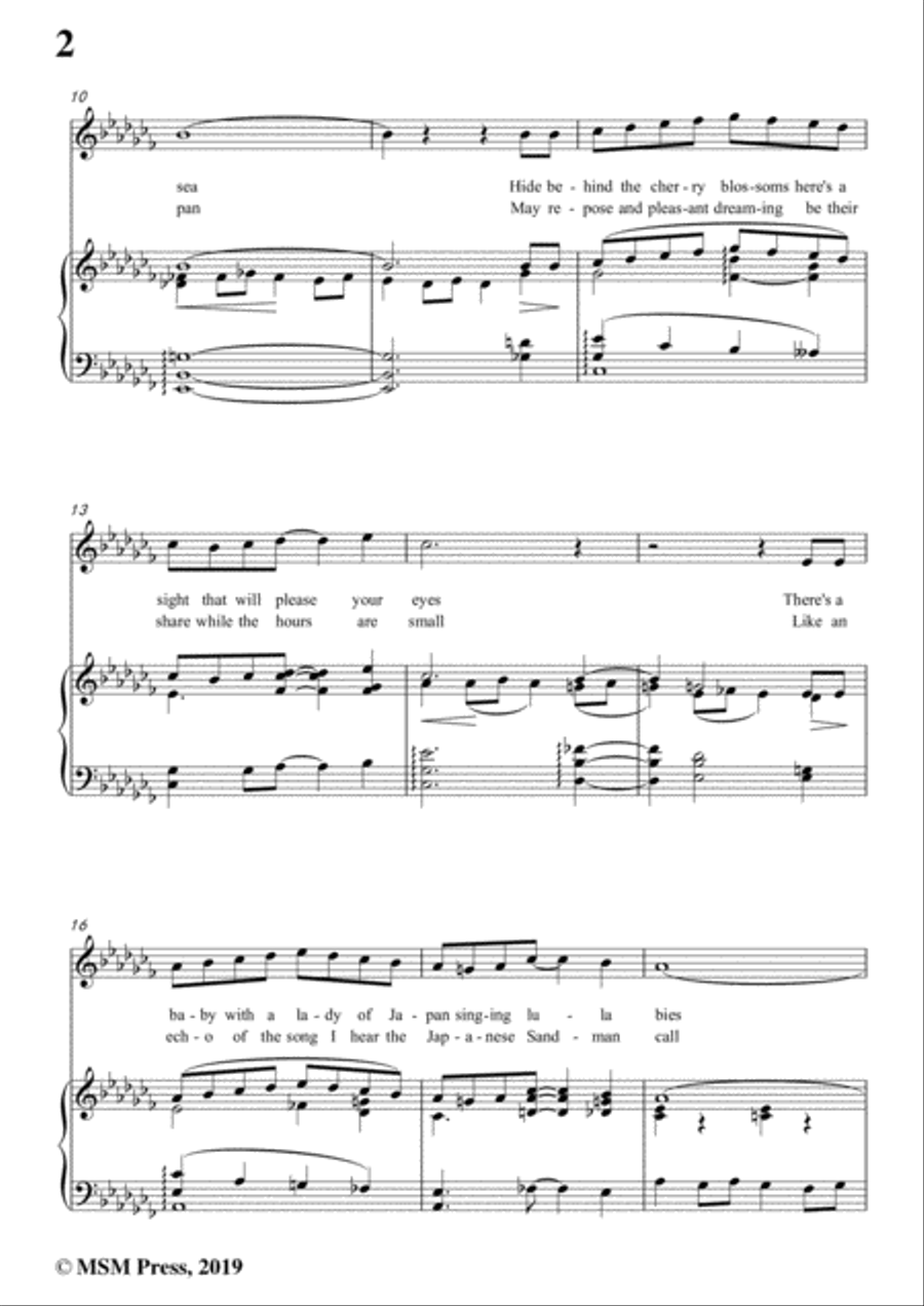 Richard Whiting-Japanese Sandman,in a flat minor,for Voice and Piano Voice Solo scores gallery preview page 4