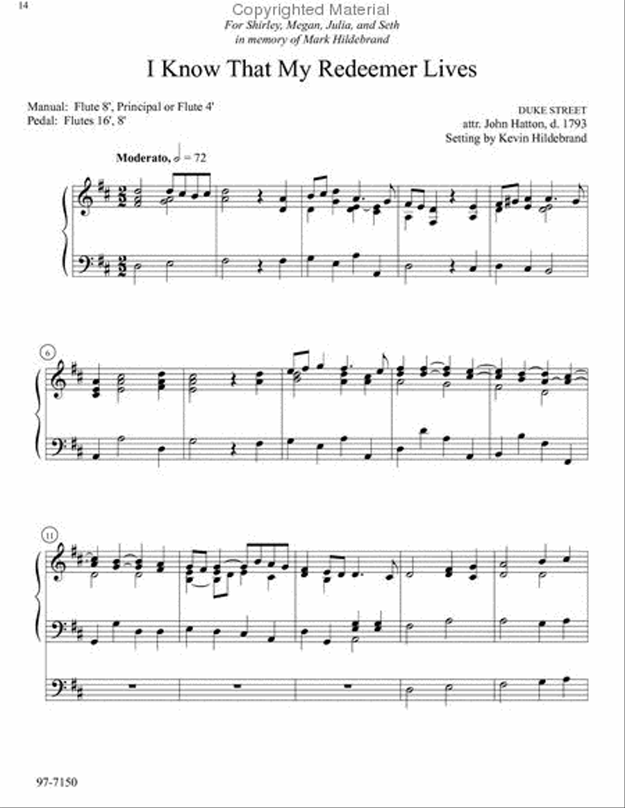 Six Hymn Improvisations, Set 6