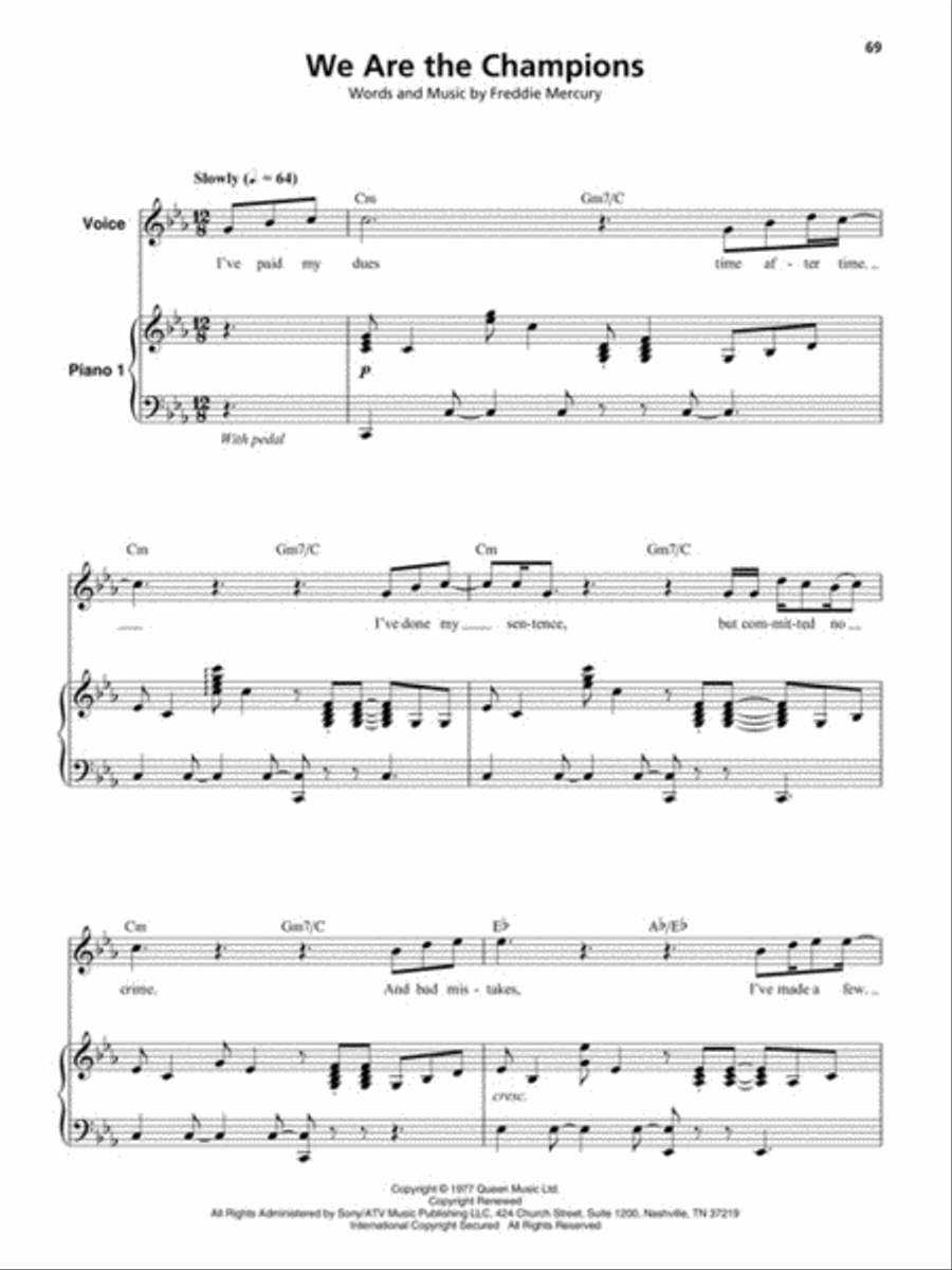 Queen Piano scores gallery preview page 4