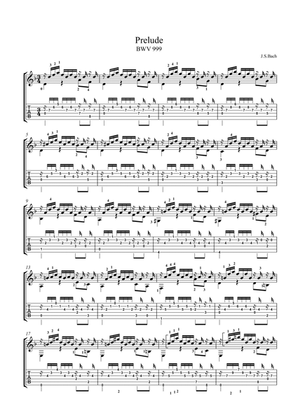 Prelude BWV 999