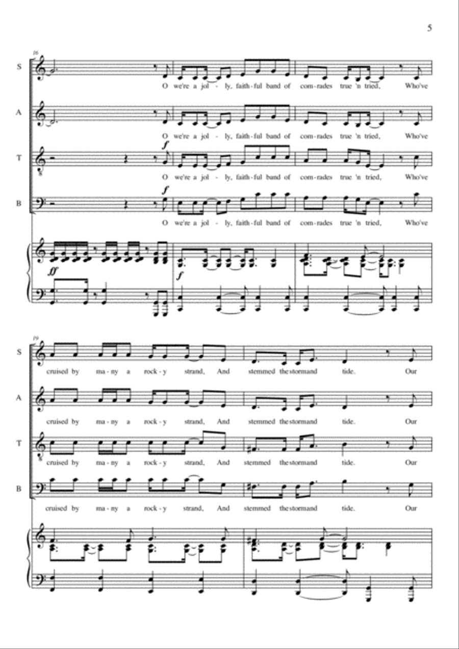 Row, Boys, Row 4-Part scores gallery preview page 5