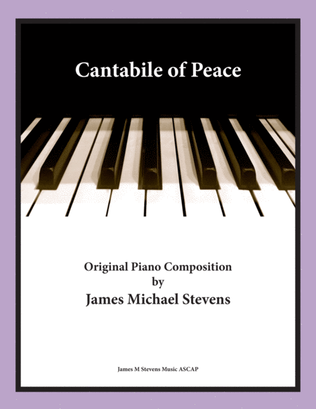 Book cover for Cantabile of Peace - Piano Solo