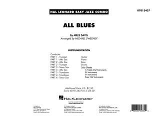Book cover for All Blues (arr. Michael Sweeney) - Conductor Score (Full Score)