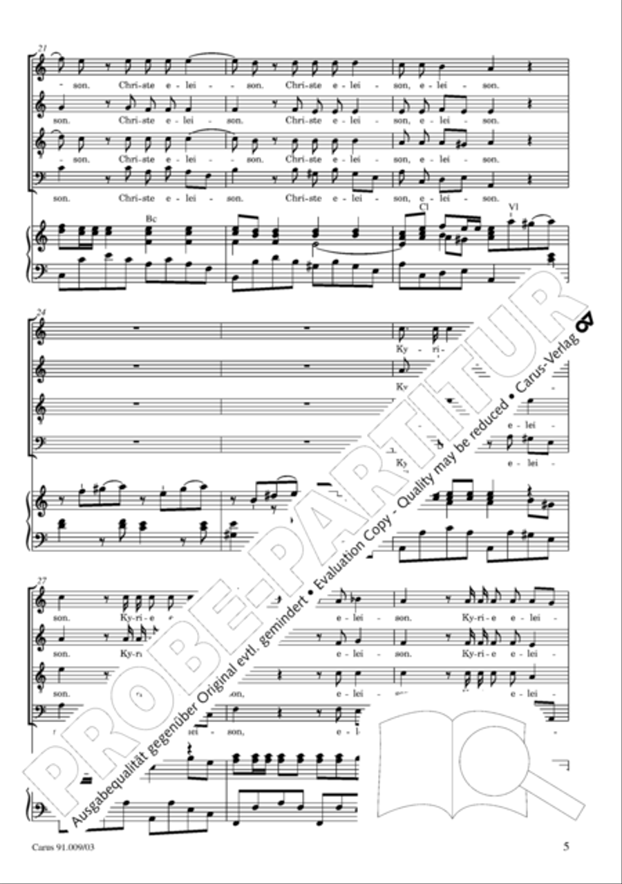 Missa Sancti Gabrielis 4-Part scores gallery preview page 6