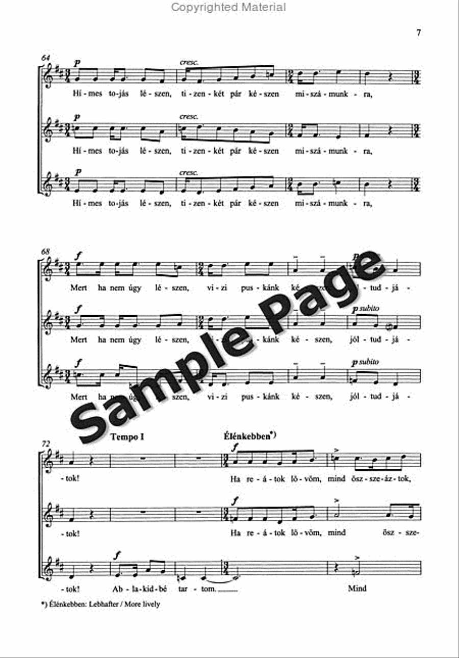 Husvet (Easter) Choir scores gallery preview page 8