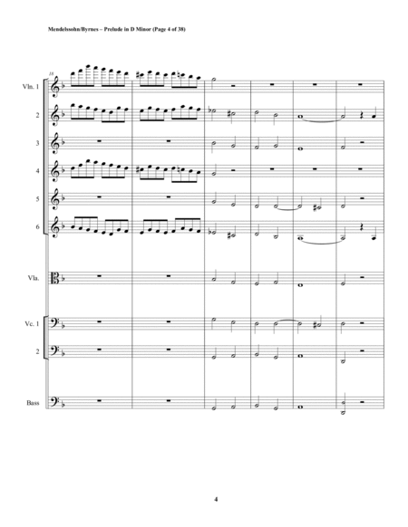 Mendelssohn - Prelude in D Minor, Op. 37 (String Orchestra) image number null
