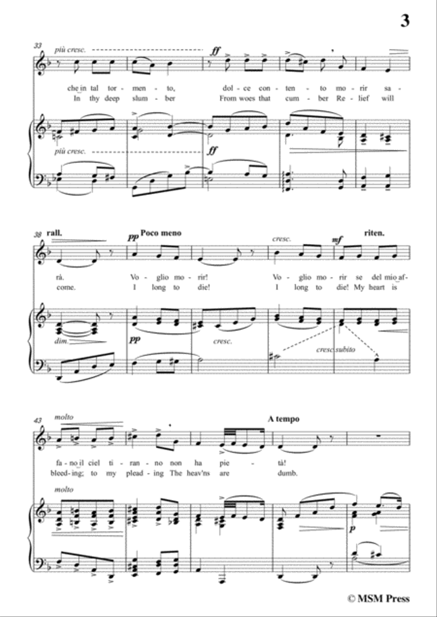 Astorga-Morir vogl'io,in F Major,for Voice and Piano Voice Solo scores gallery preview page 5