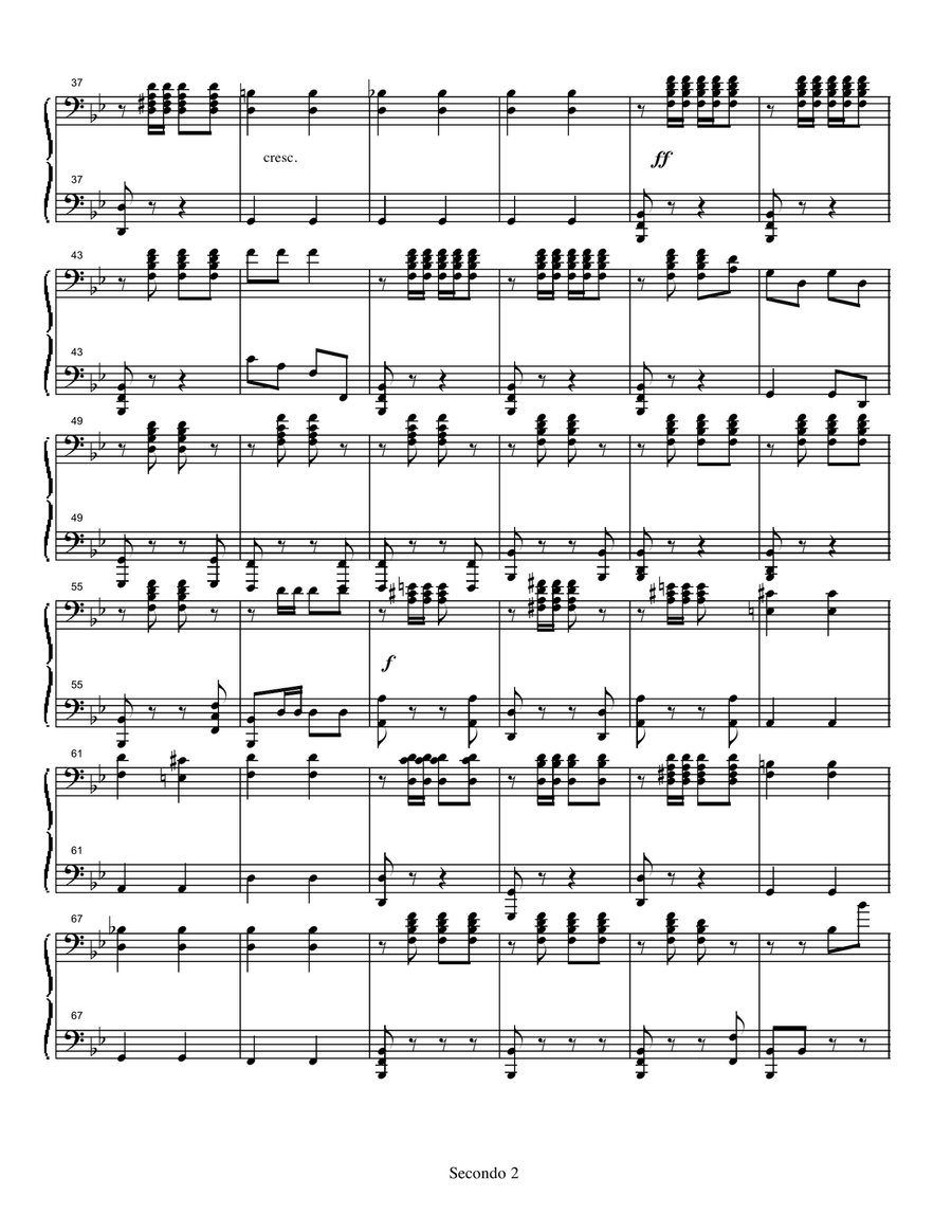 Beethoven's Turkish March Piano Quartet (2 Pianos 8 Hands) Small Ensemble scores gallery preview page 6