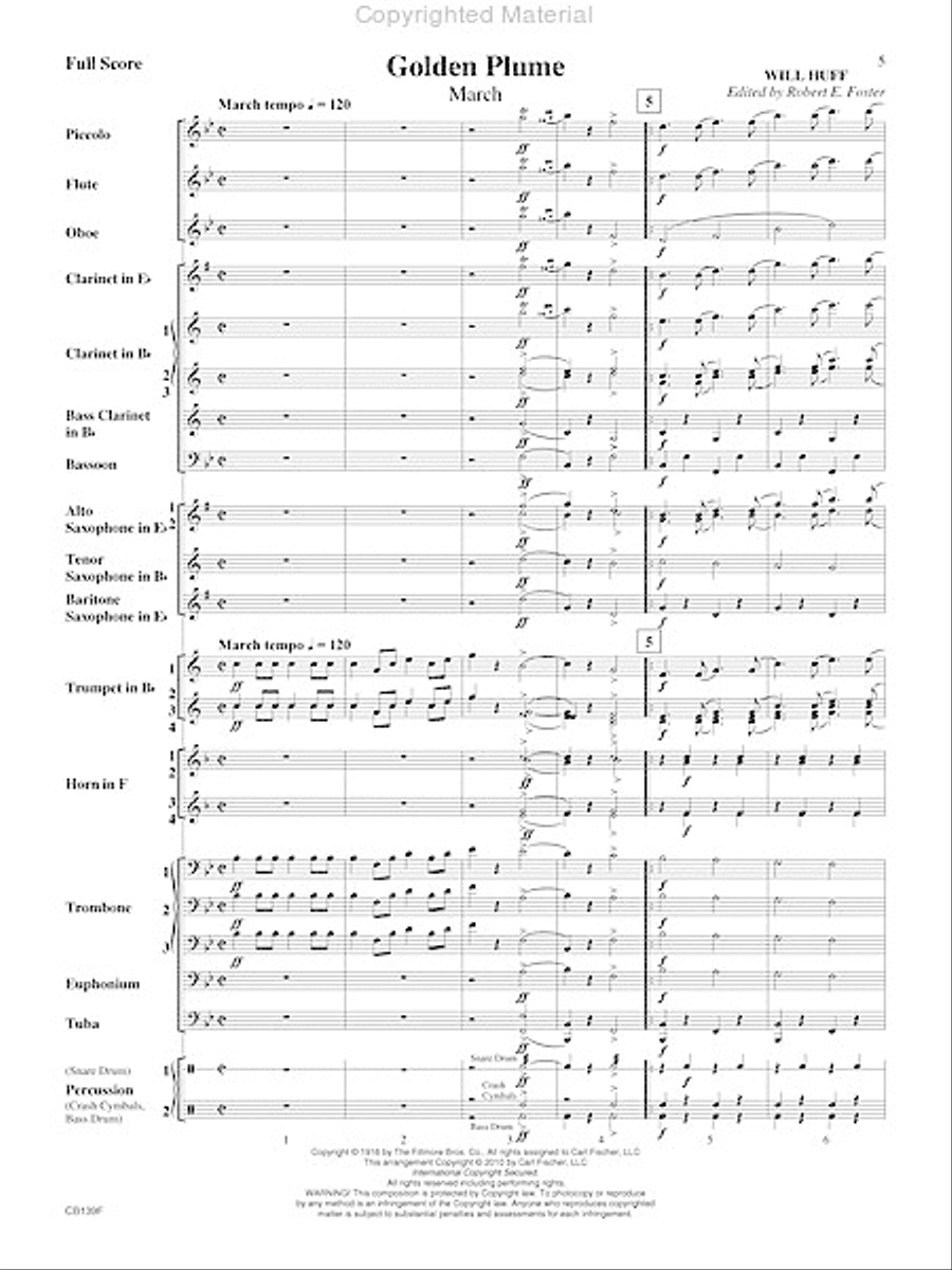 Golden Plume Concert Band scores gallery preview page 6