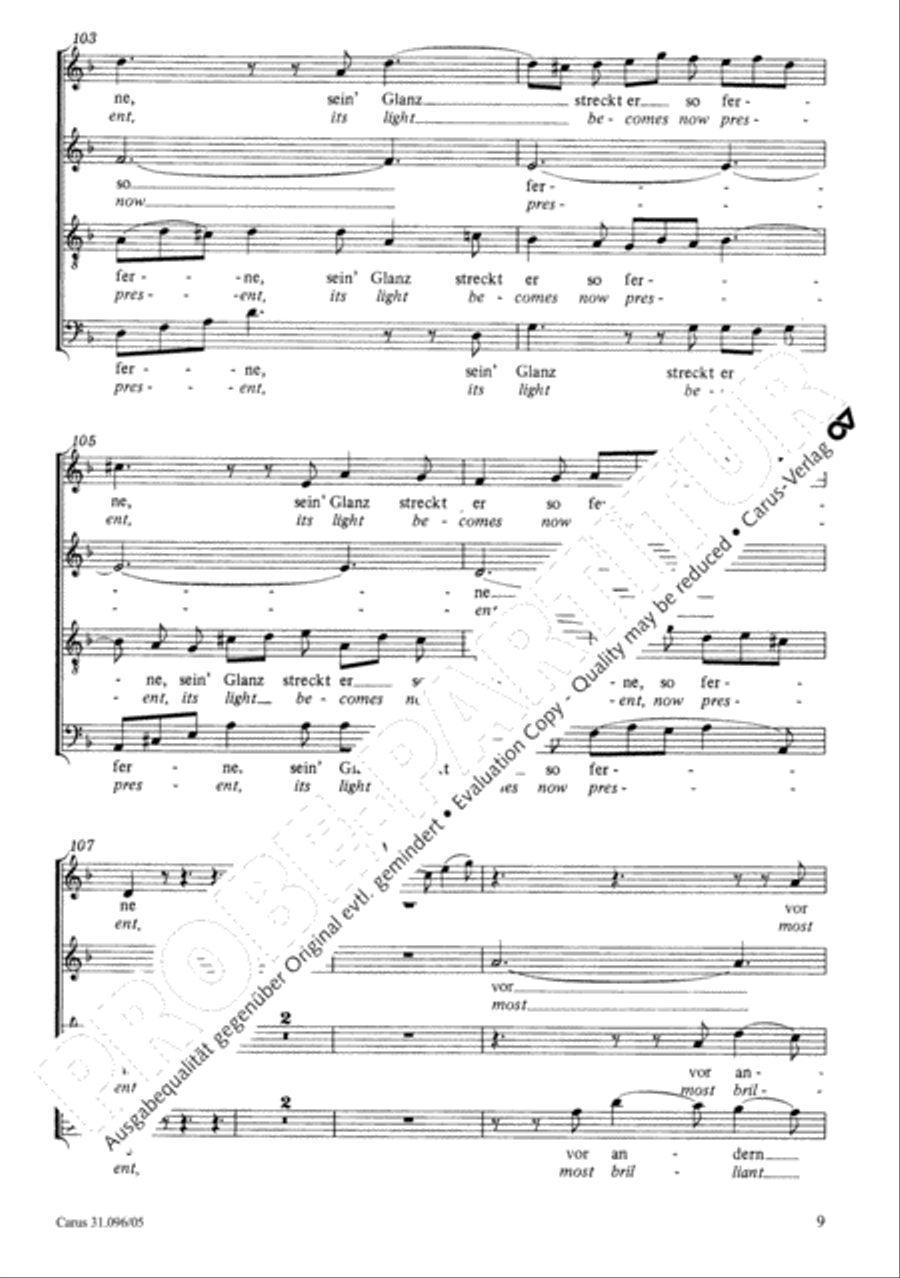 Lord Christ, the one begotten son (Herr Christ, der einge Gottessohn) 4-Part scores gallery preview page 10