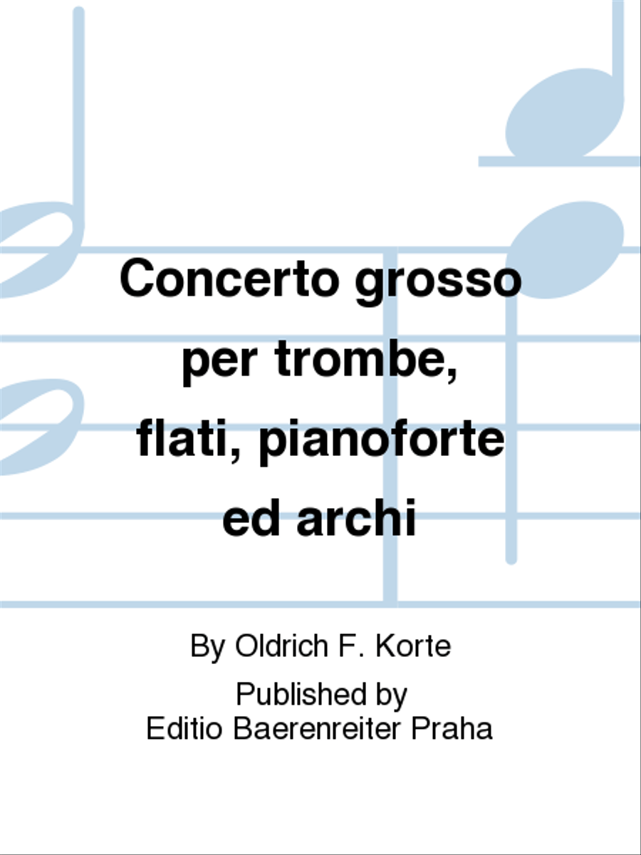 Concerto grosso per trombe, flati, pianoforte ed archi Full Orchestra scores gallery preview page 1