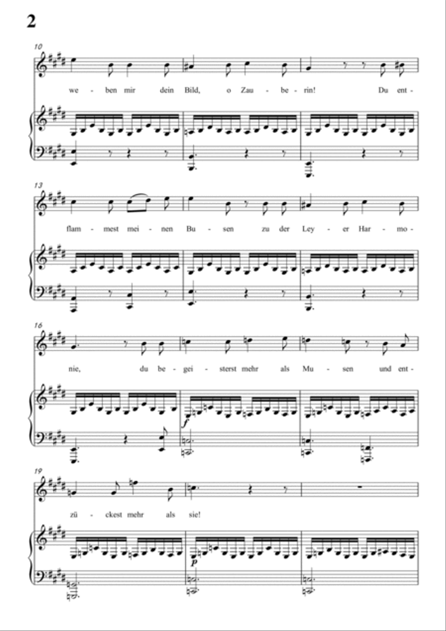 Schubert-Als ich sie errothen sah in E for Vocal and Piano Voice scores gallery preview page 3