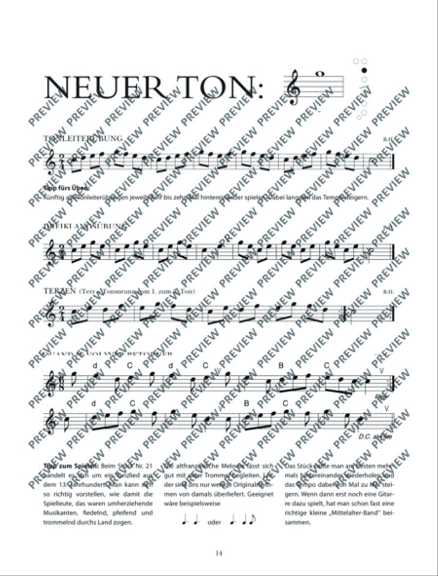 Altblockflötenschule Alto Recorder scores gallery preview page 15