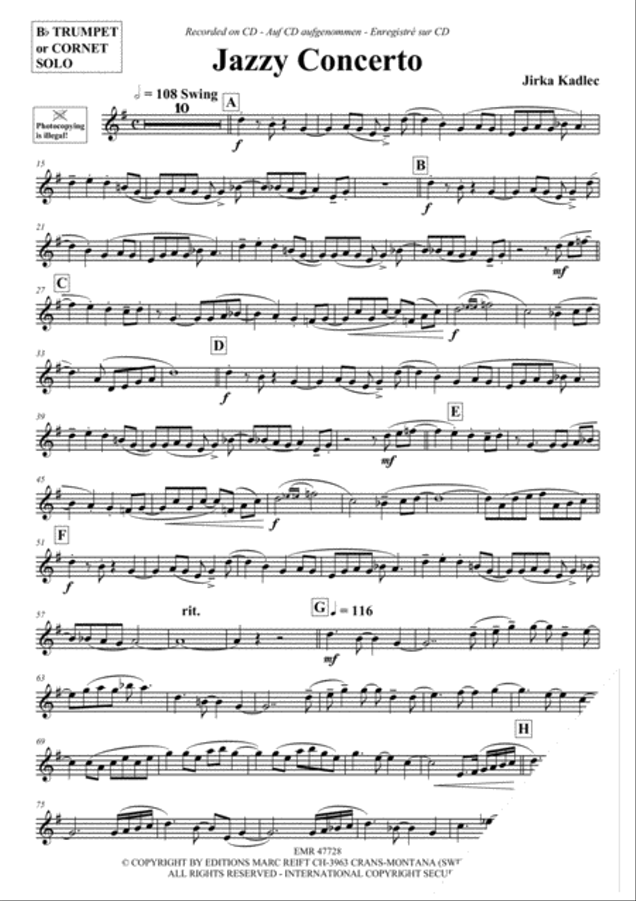 Jazzy Concerto Cornet scores gallery preview page 3