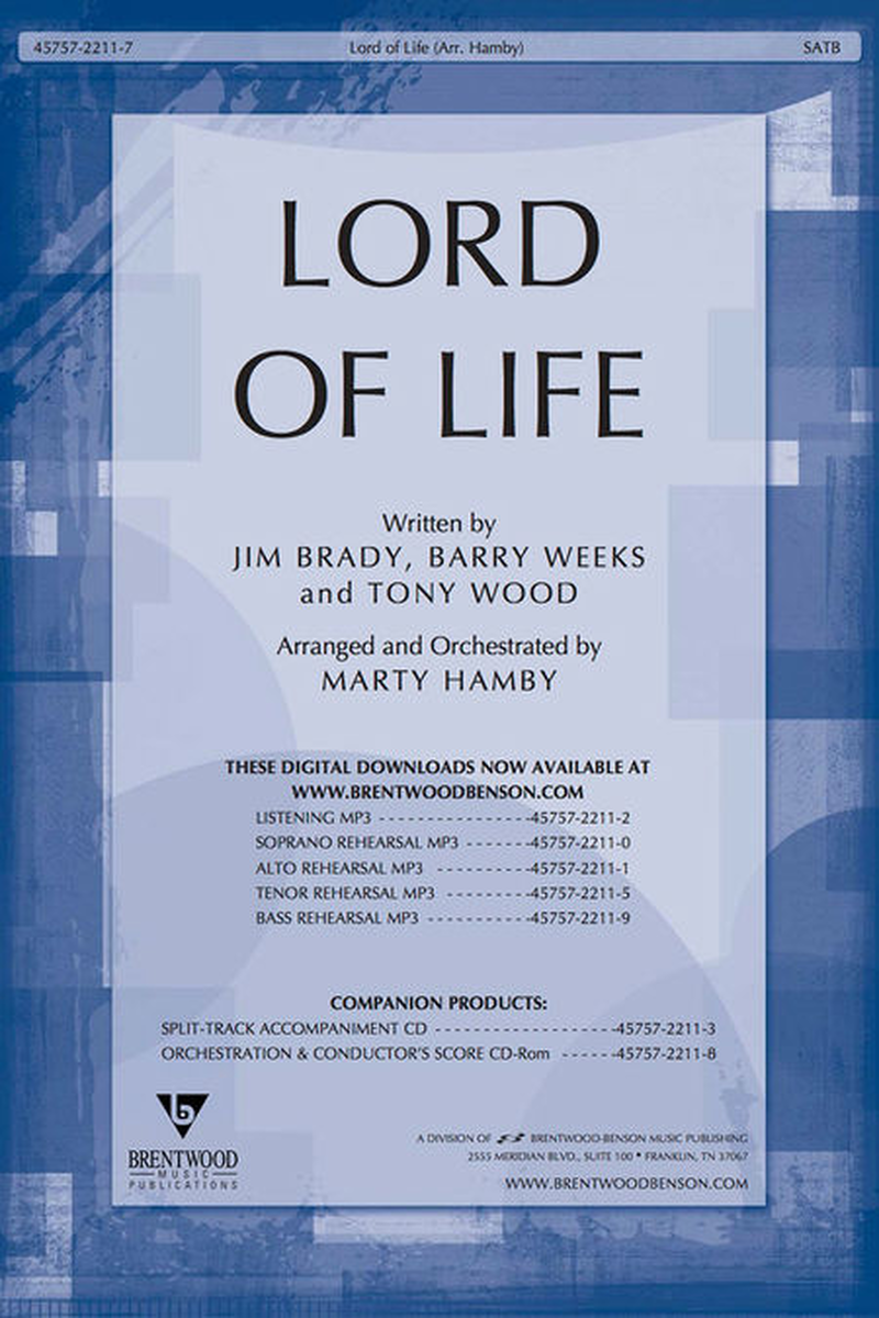 Lord Of Life (Split Track Accompaniment CD)