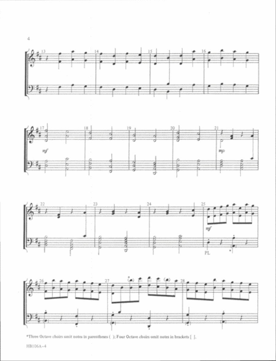 Pachelbel's Canon In D - handbell part 5-Octaves scores gallery preview page 3