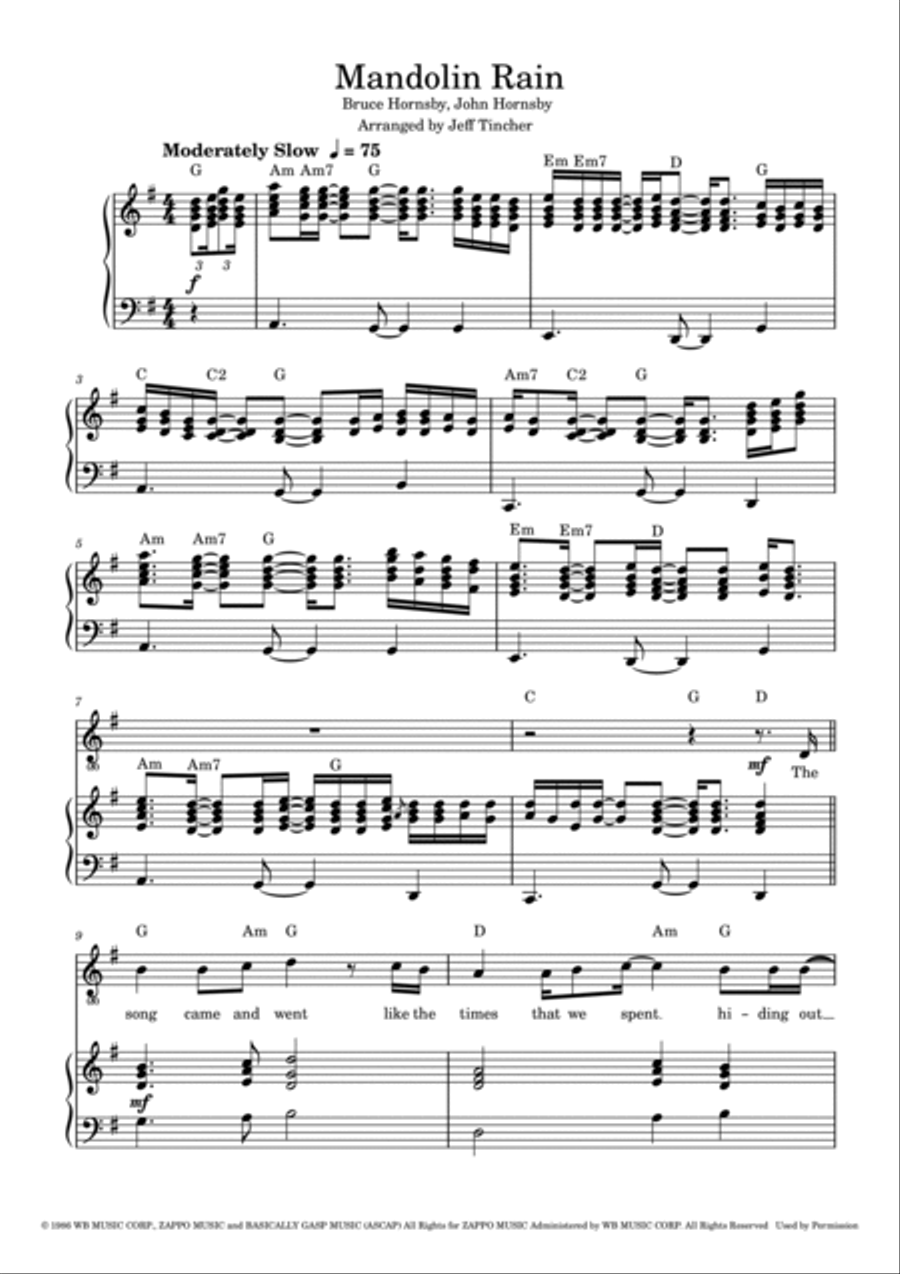 Mandolin Rain Voice scores gallery preview page 2