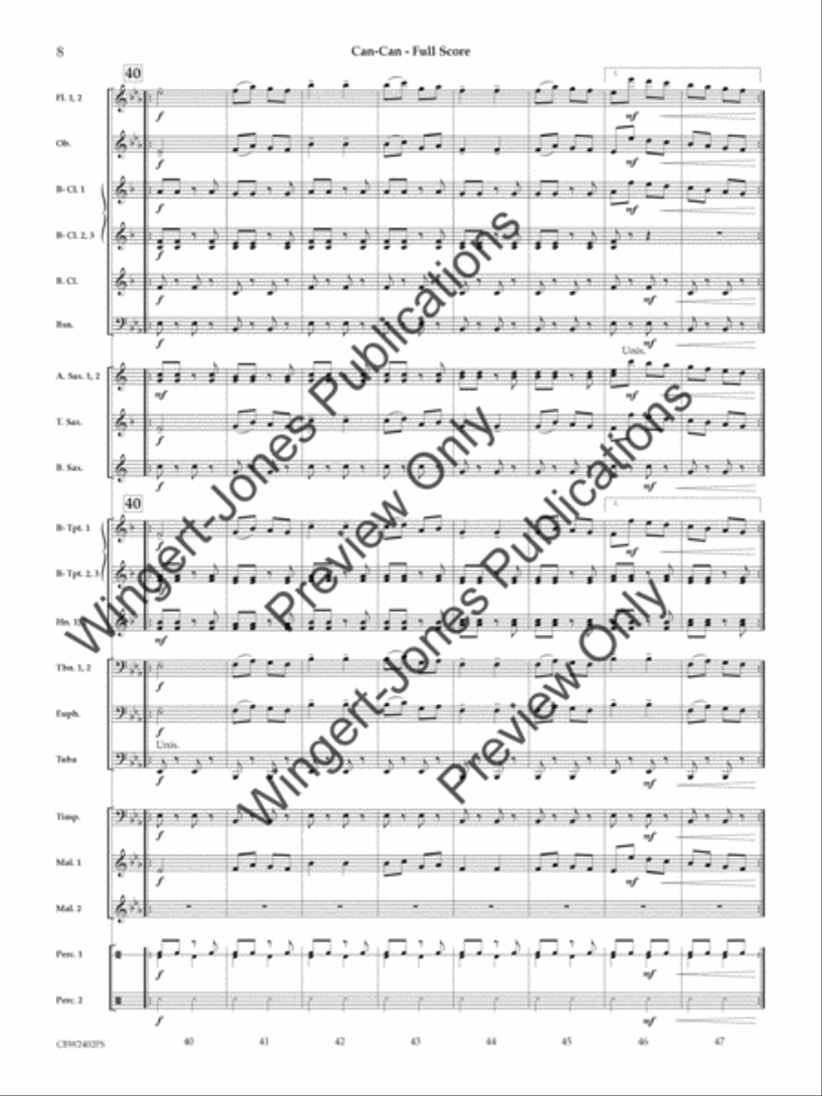 Can-Can (Score) Concert Band scores gallery preview page 9