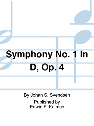 Book cover for Symphony No. 1 in D, Op. 4