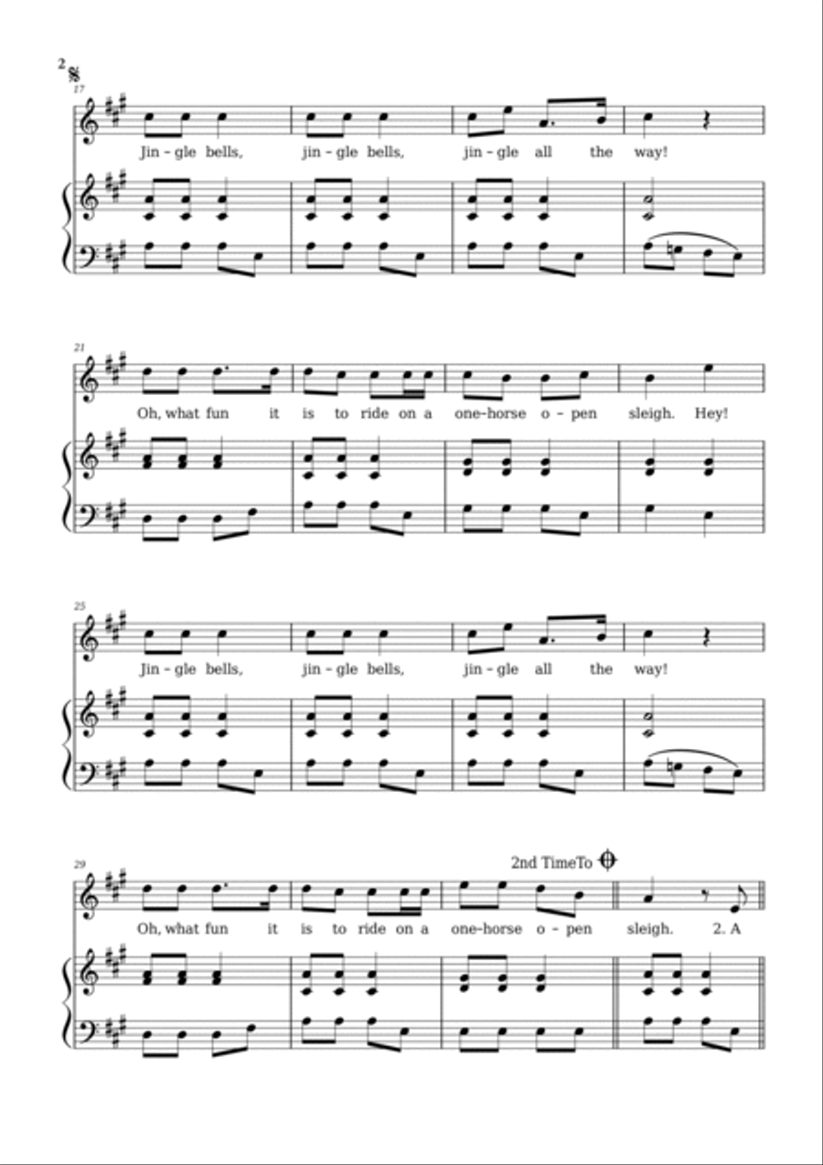 Jingle Bells Voice scores gallery preview page 2