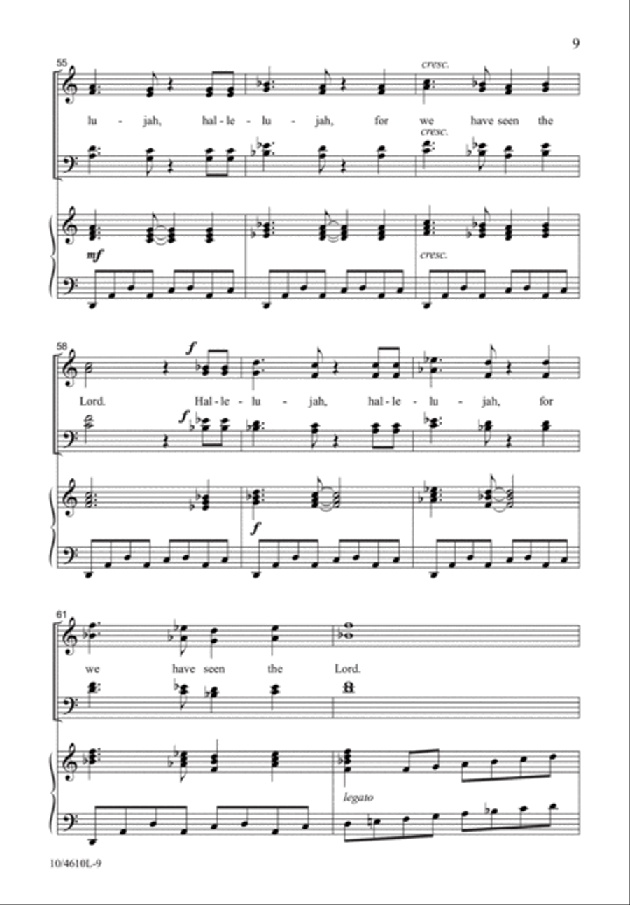 We Have Seen the Lord 4-Part scores gallery preview page 10