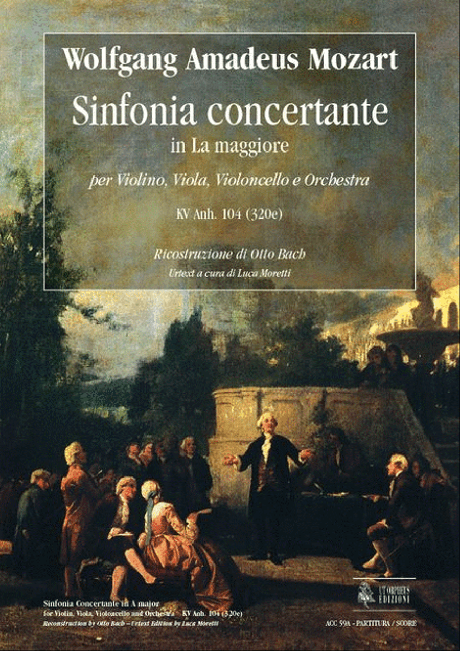 Sinfonia Concertante in A Major KV Anh. 104 (320e) for Violin, Viola, Violoncello and Orchestra. Reconstruction by Otto Bach Orchestra scores gallery preview page 1