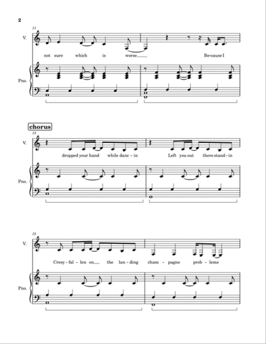 Champagne Problems Voice scores gallery preview page 2