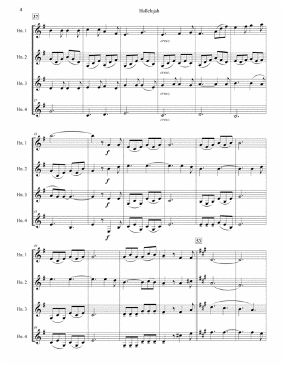 Hallelujah Hallelujah Brass Ensemble scores gallery preview page 4