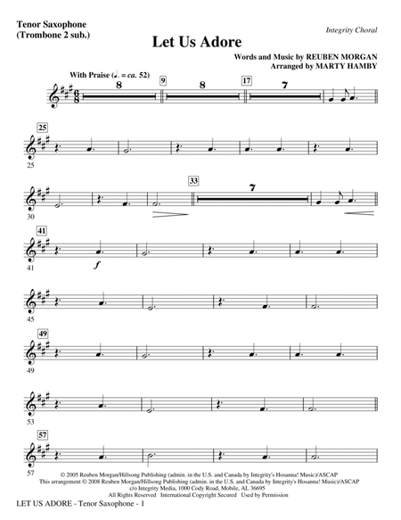 Let Us Adore - Tenor Sax (Trombone 2 sub)