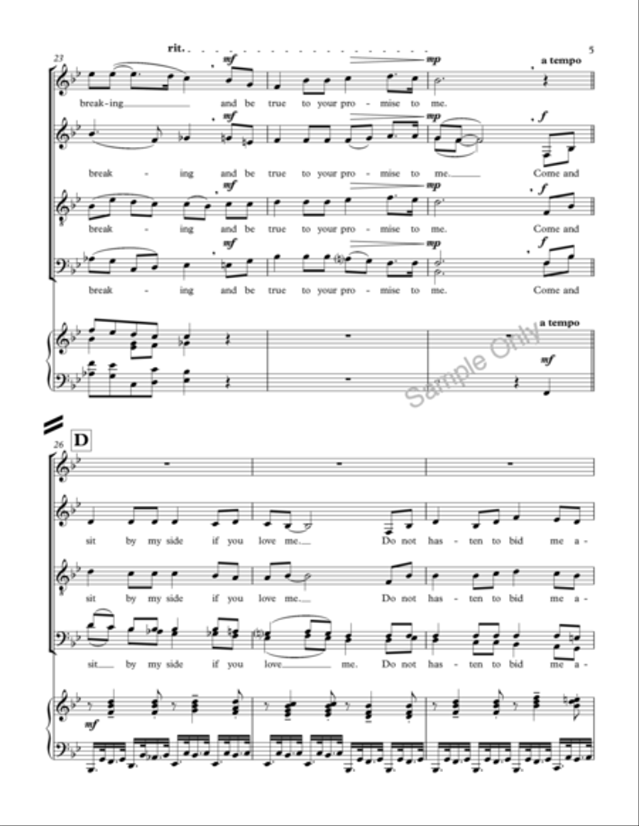Red River Valley 4-Part scores gallery preview page 5